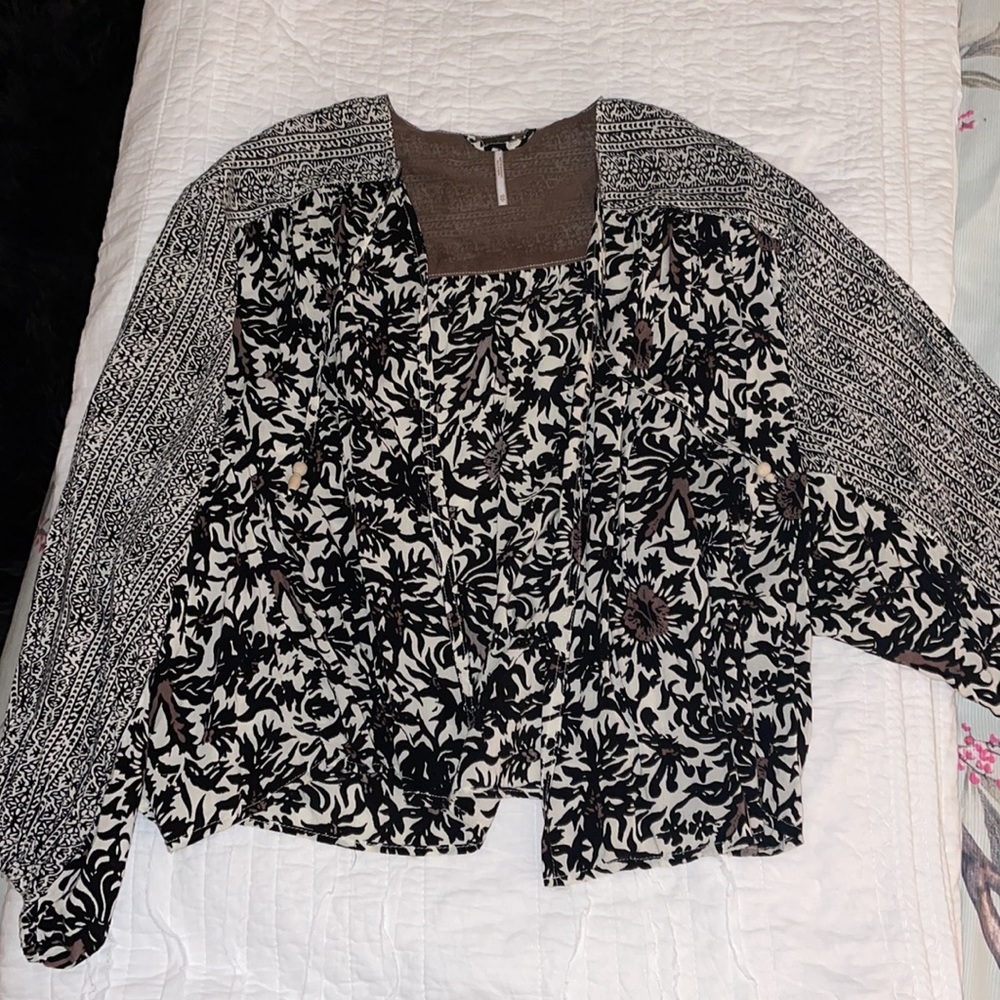 Free People Cropped Open Blouse - Picture 5 of 10